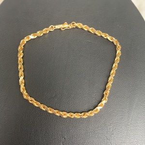14k gold rope style bracelet